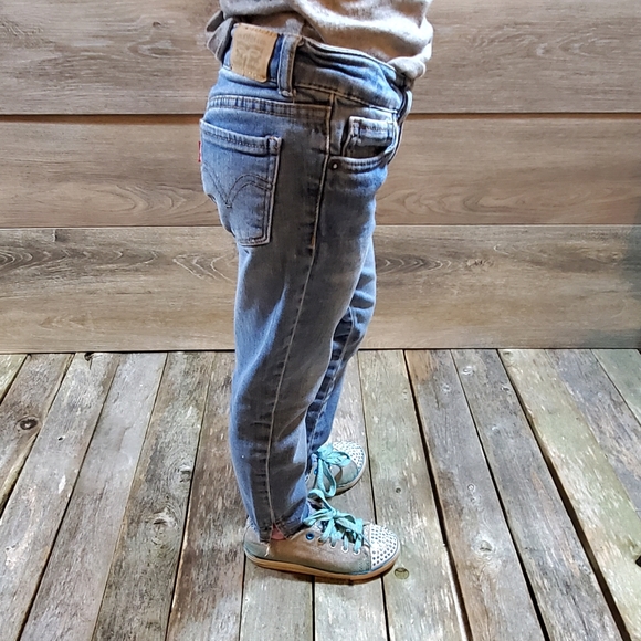 Levi's 710 Ankle Super Skinny Jeans Girls 6 Regular (5-7 years) raw edge hem - Picture 3 of 15